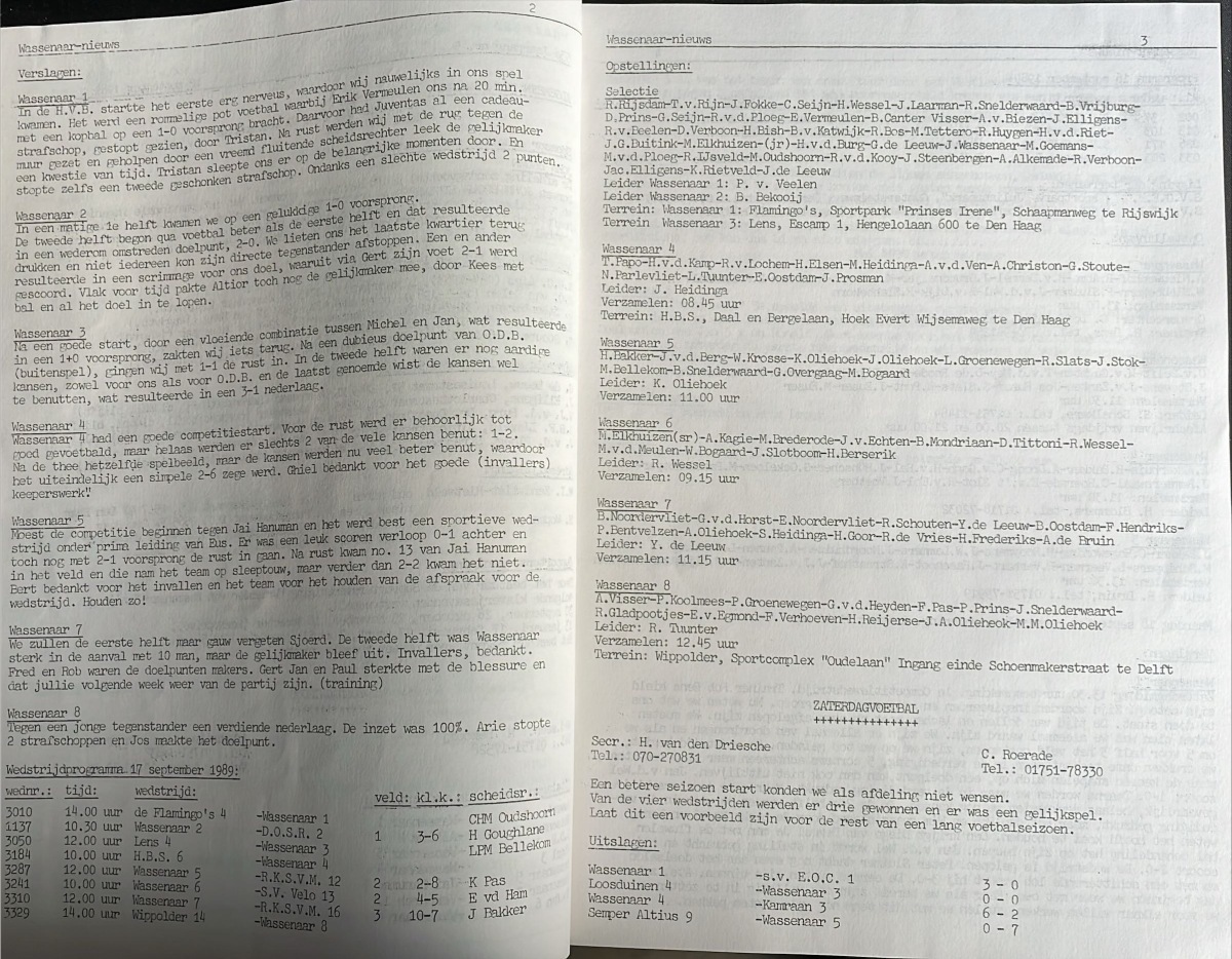 Clubblad 14 november 1989
